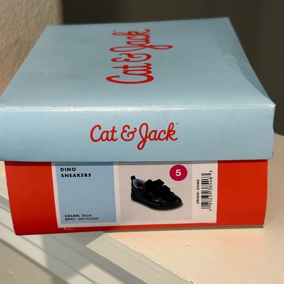 Cat & Jack Toddler Boys' Dino Shoes Black Hook Loop Infant Baby Multiple Sizes - Picture 10 of 10